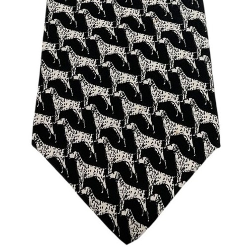Sterling & Hunt Men's Dalmatian Animal‎ Print Classic All Silk Tie Dad Gift OS